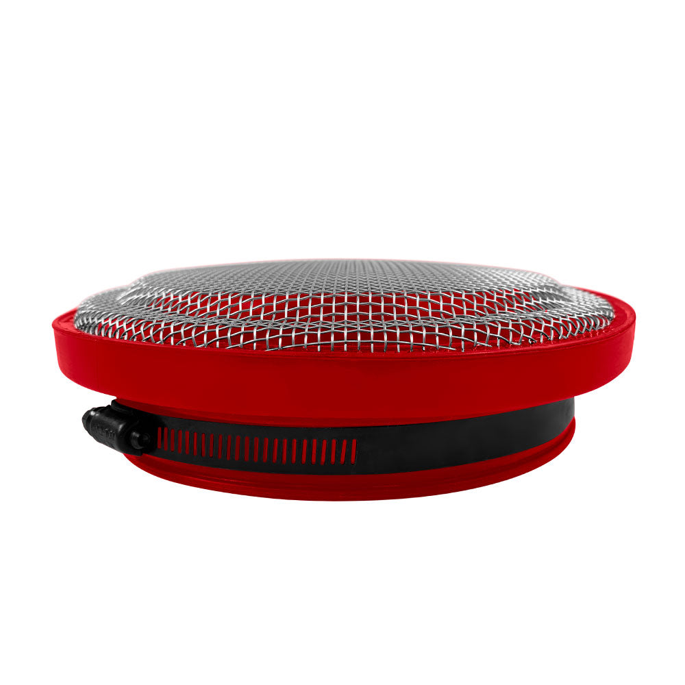 Turbo Screen 6.0 Inch Red Stainless Steel Mesh W/Stainless Steel Clamp S and B view 5