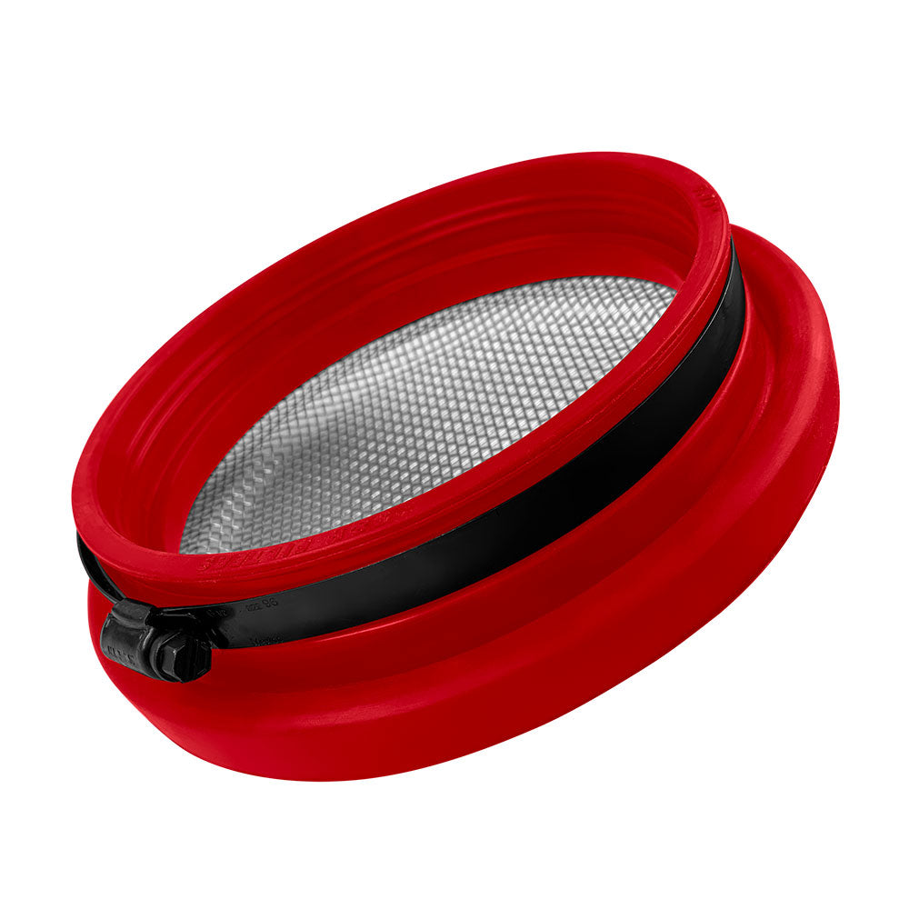 Turbo Screen Guard With Velocity Stack - 3.50 Inch (Red) S and B view 3
