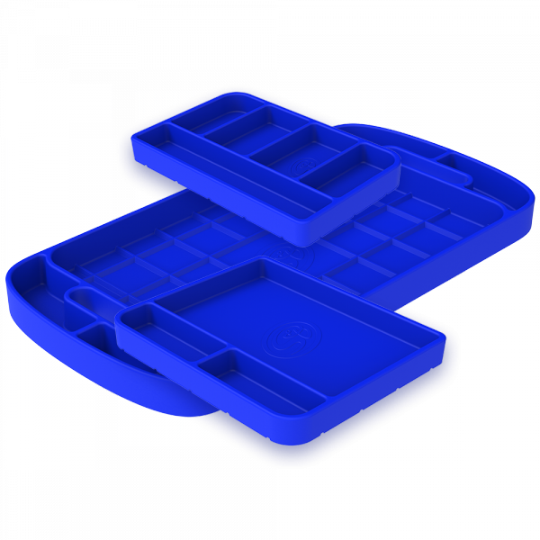 Tool Tray Silicone 3 Piece Set Color Blue S and B view 1