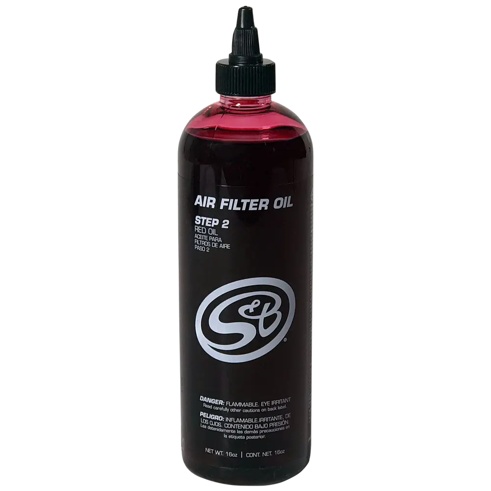 16 oz. Bottle of Air Filter Oil - Red S and B view 1