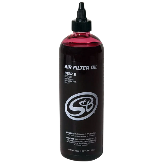 16 oz. Bottle of Air Filter Oil - Red S and B view 1