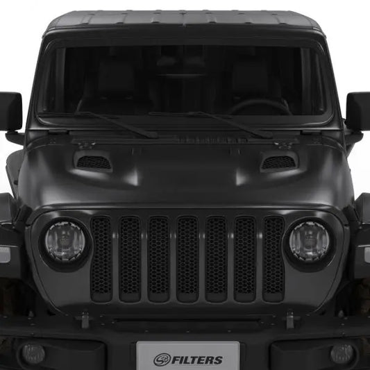 Jeep Air Hood Scoops for 18-22 Wrangler JL Rubicon 2.0L, 3.6L, 20-22 Jeep Gladiator 3.6L Scoops Only Kit S and B view 1