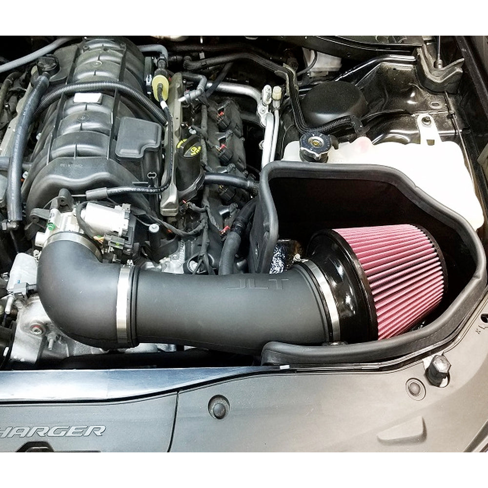 JLT Series 2 Cold Air Intake Dry Filter 2021 5.7L Charger, Challenger & 300C Does not fit Shaker Hood No Tuning Required SB view 1