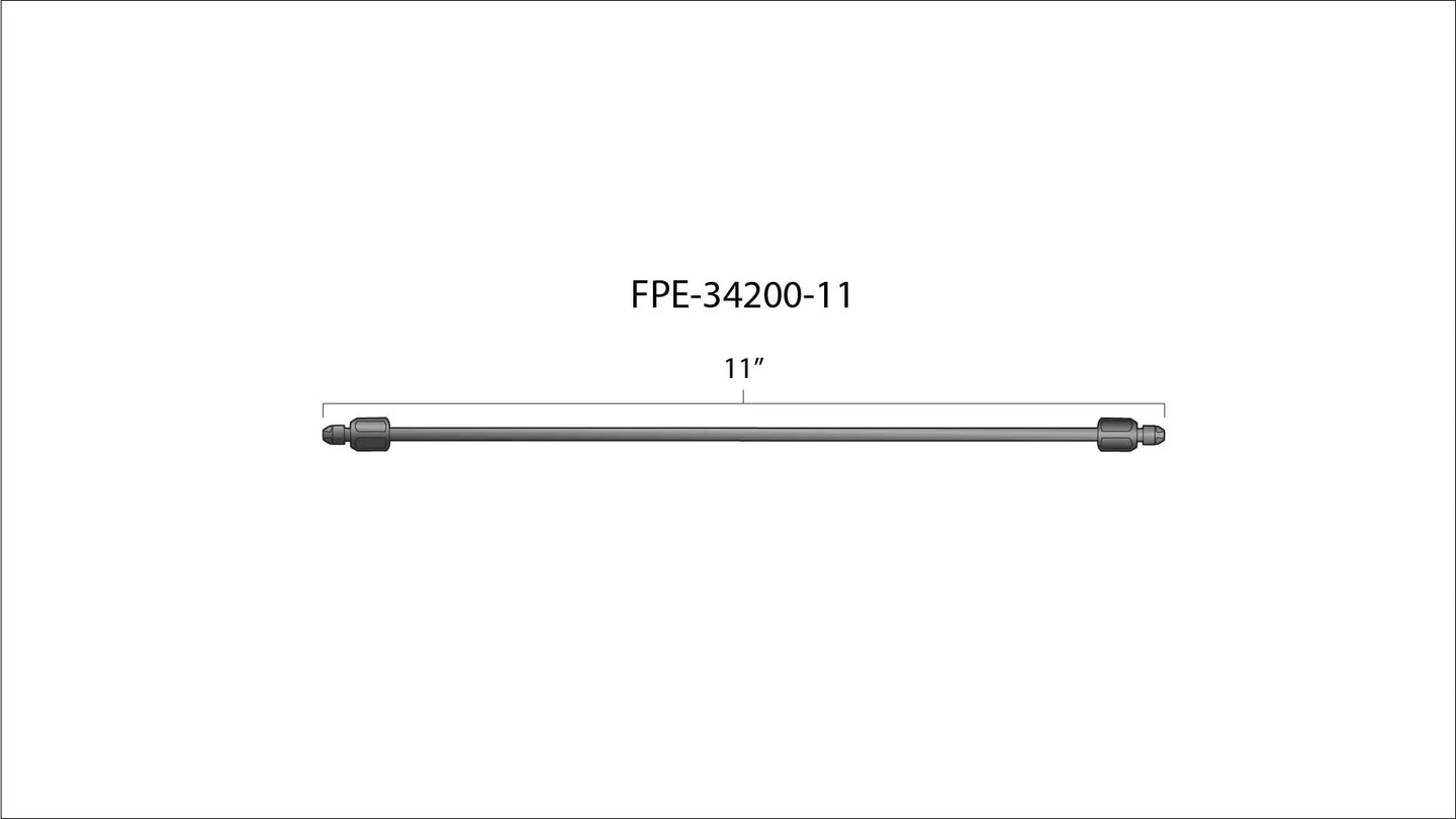 11 Inch High Pressure Fuel Line 8mm x 3.5mm Line M14 x 1.5 Nuts Fleece Performance view 3