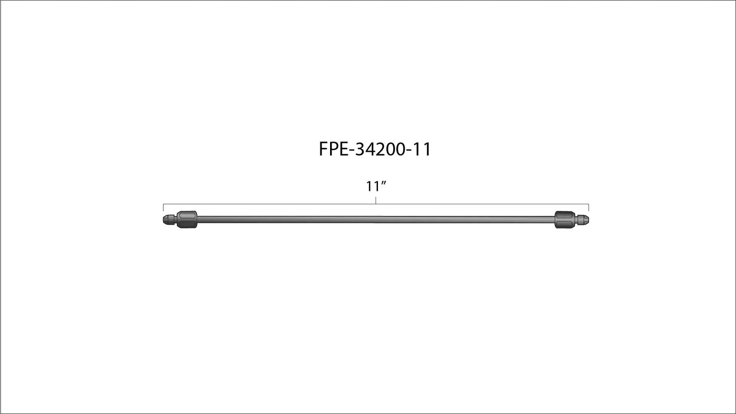 11 Inch High Pressure Fuel Line 8mm x 3.5mm Line M14 x 1.5 Nuts Fleece Performance view 3