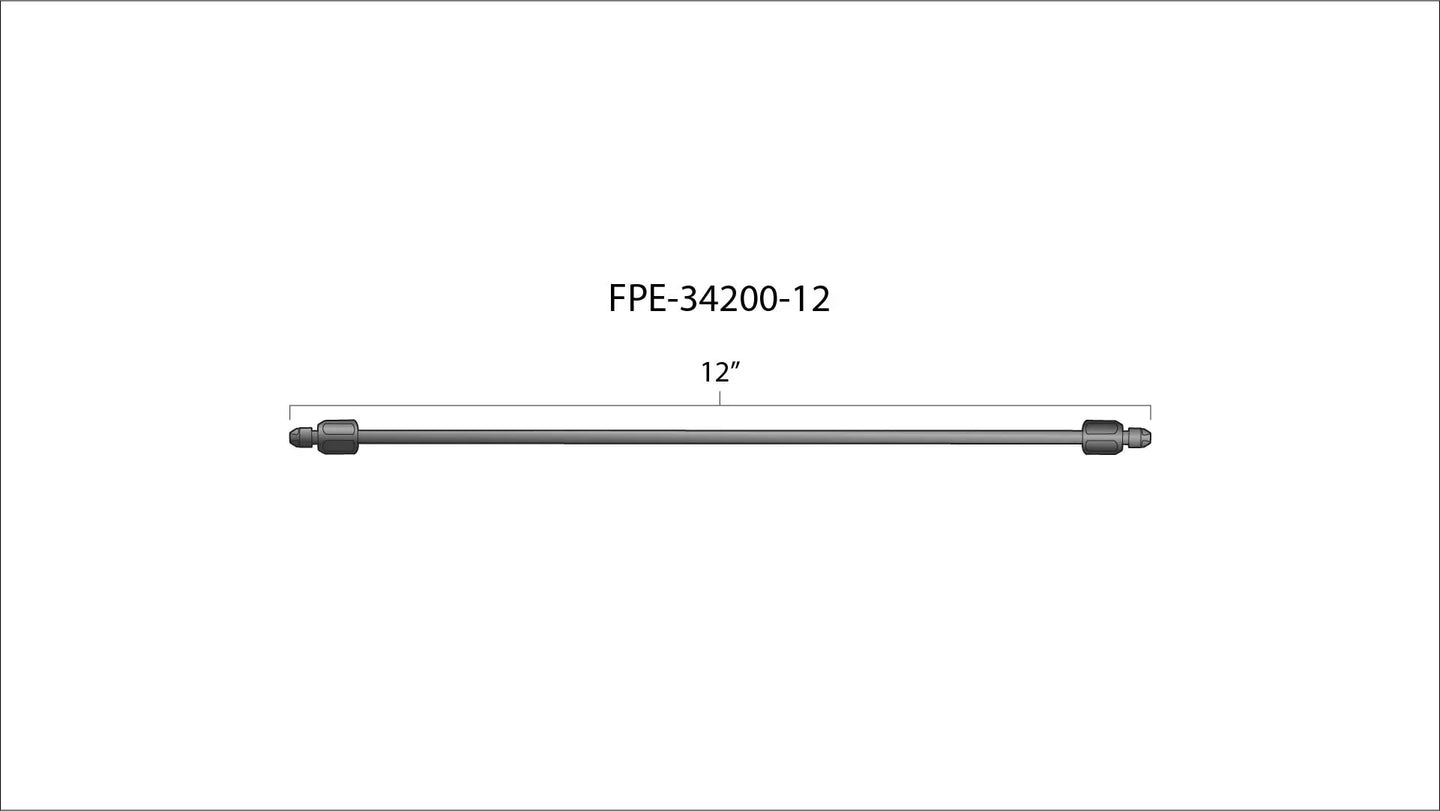 12 Inch High Pressure Fuel Line 8mm x 3.5mm Line M14 x 1.5 Nuts Fleece Performance view 3