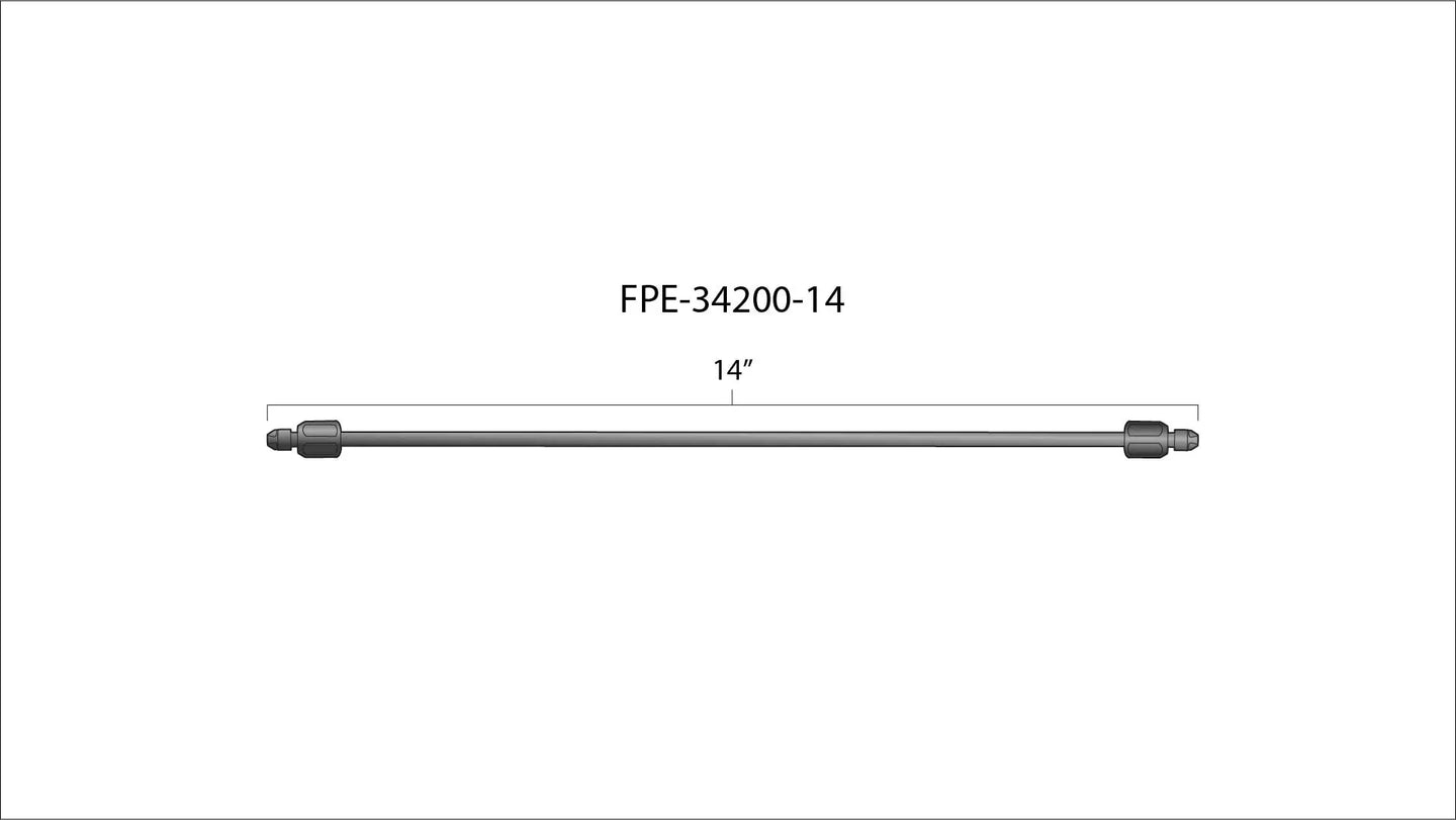 14 Inch High Pressure Fuel Line 8mm x 3.5mm Line M14 x 1.5 Nuts Fleece Performance view 3