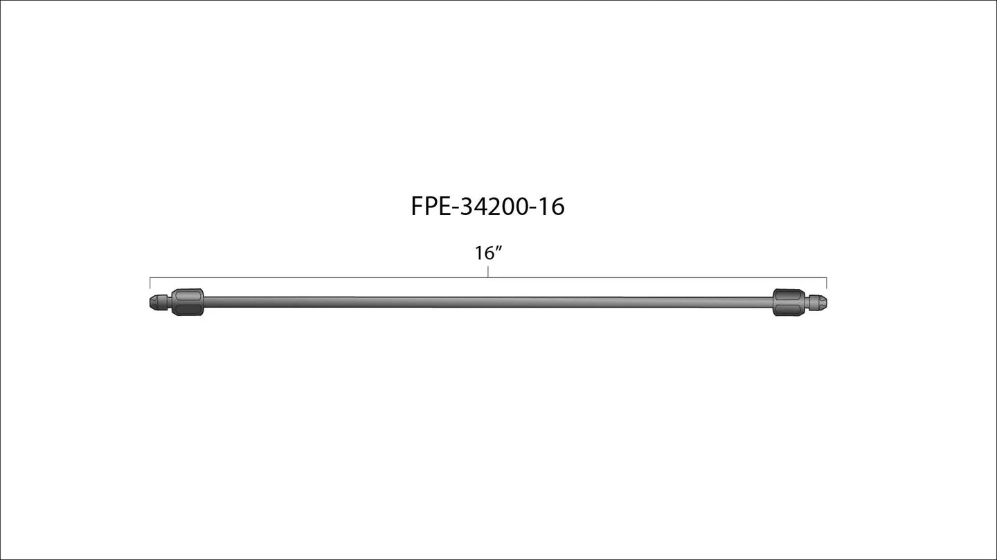 16 Inch High Pressure Fuel Line 8mm x 3.5mm Line M14 x 1.5 Nuts Fleece Performance view 1