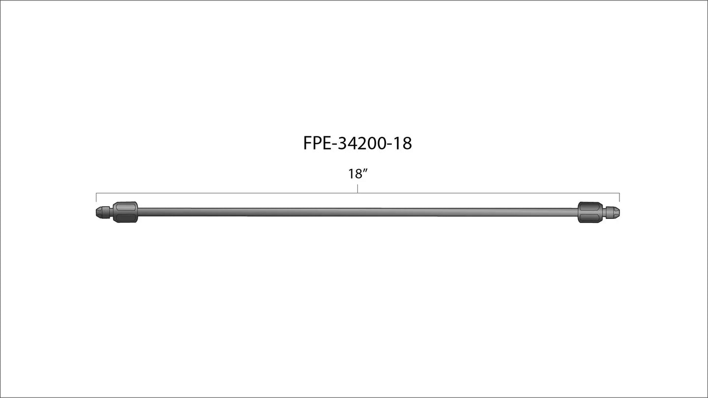 18 Inch High Pressure Fuel Line 8mm x 3.5mm Line M14 x 1.5 Nuts Fleece Performance view 1