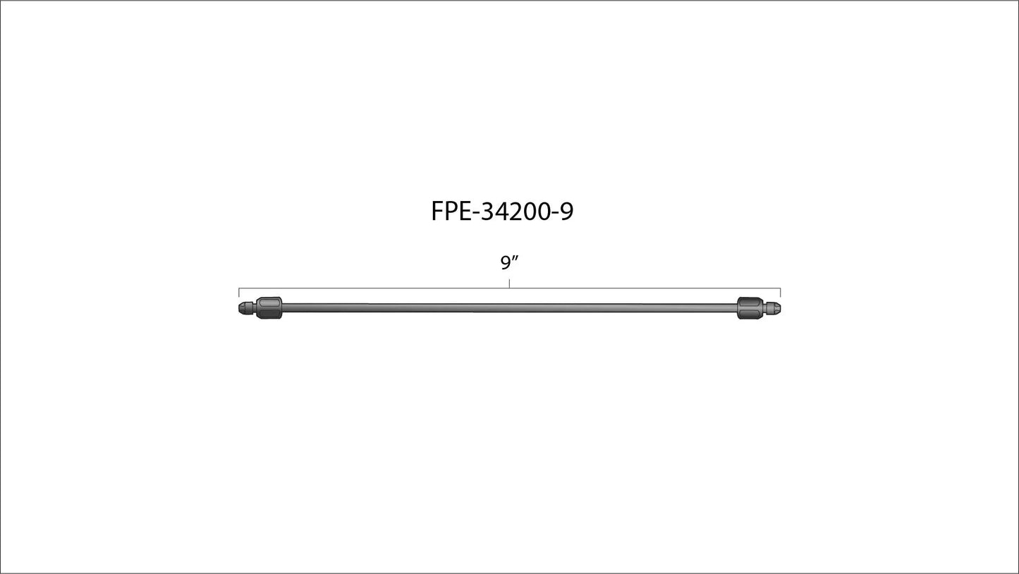 9 Inch High Pressure Fuel Line 8mm x 3.5mm Line M14 x 1.5 Nuts Fleece Performance view 3