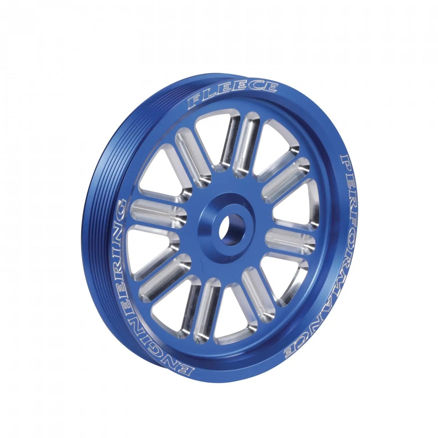 Spoke Design Cummins Dual Pump Pulley Fleece Blue Fleece Performance view 1