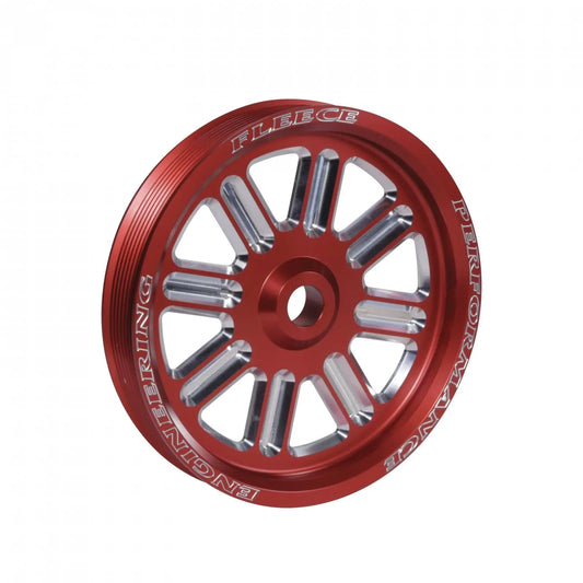 Spoke Design Cummins Dual Pump Pulley Fleece Red Fleece Performance view 1