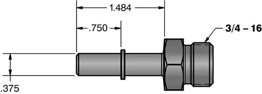 3/8 Inch Quick Connect to 3/4 Inch-16 O-ring (-8 AN) Fleece Performance view 1