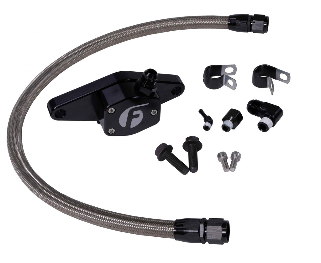 Cummins Coolant Bypass Kit 12V 94-98 with Stainless Steel Braided Line Fleece Performance view 1