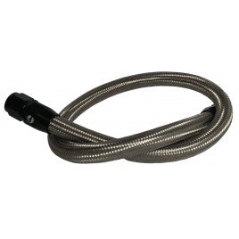 34.5 Inch Common Rail/VP44 Cummins Coolant Bypass Hose Stainless Steel Braided Fleece Performance view 1