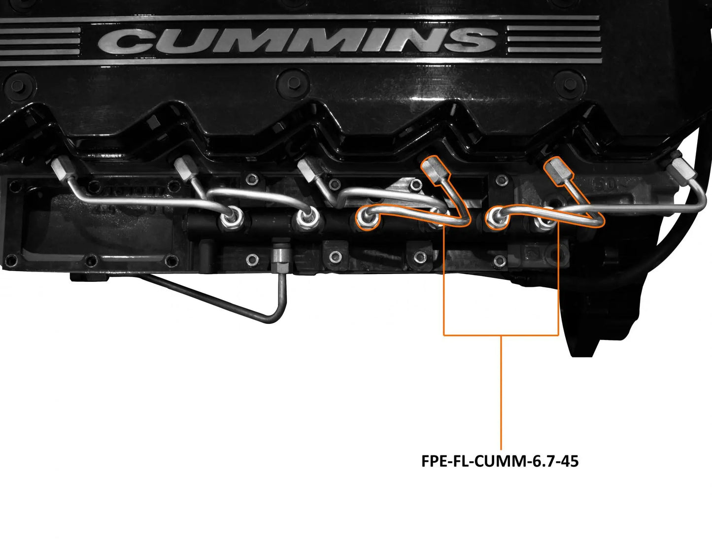 07.5-18 6.7L RAM 2500/3500 Cummins Number 4 and Number 5 Injection Line Fleece Performance view 2