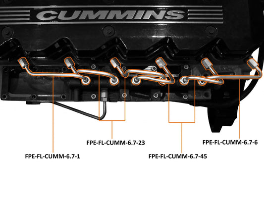 Fleece Performance 07.5-18 6.7L Ram 2500/3500 Cummins Fuel Injection Line Set FPE-FL-CUMM-6.7-SET