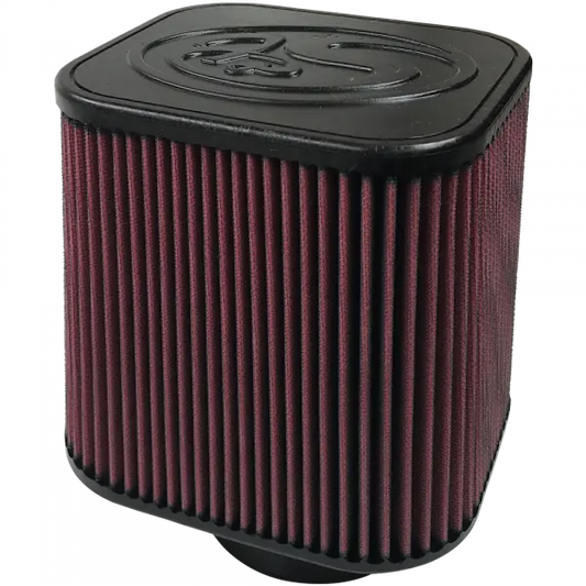 Air Filter For Intake Kits 75-1532, 75-1525 Oiled Cotton Cleanable Red S and B view 1