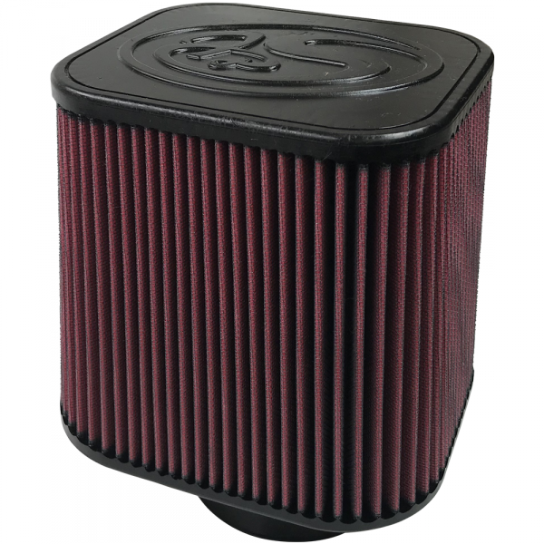 Air Filter For Intake Kits 75-1532, 75-1525 Oiled Cotton Cleanable Red S and B view 1