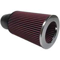 Air Filter For Intake Kits 75-3025-1,75-3017-2 Oiled Cotton Cleanable Red S and B view 3