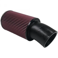 Air Filter For Intake Kits 75-3025-1,75-3017-2 Oiled Cotton Cleanable Red S and B view 4