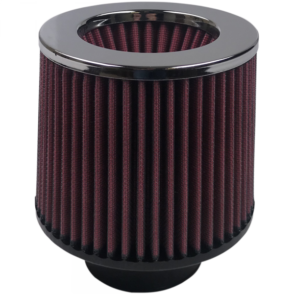 Air Filter For Intake Kits 75-1515-1,75-9015-1 Oiled Cotton Cleanable Red S and B view 1