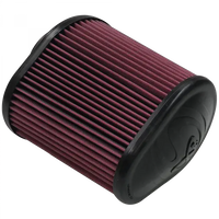 Air Filter For Intake Kits 75-5104,75-5053 Oiled Cotton Cleanable Red S and B view 2