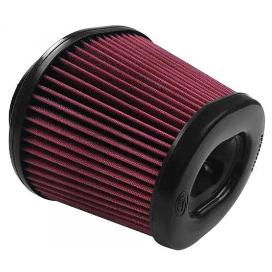 Air Filter For Intake Kits 75-5105,75-5054 Oiled Cotton Cleanable Red S and B view 1