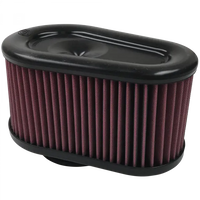 Air Filter For Intake Kits 75-5086,75-5088,75-5089 Oiled Cotton Cleanable Red S and B view 1