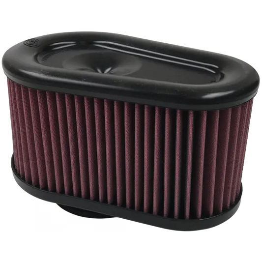 Air Filter For Intake Kits 75-5086,75-5088,75-5089 Oiled Cotton Cleanable Red S and B view 1