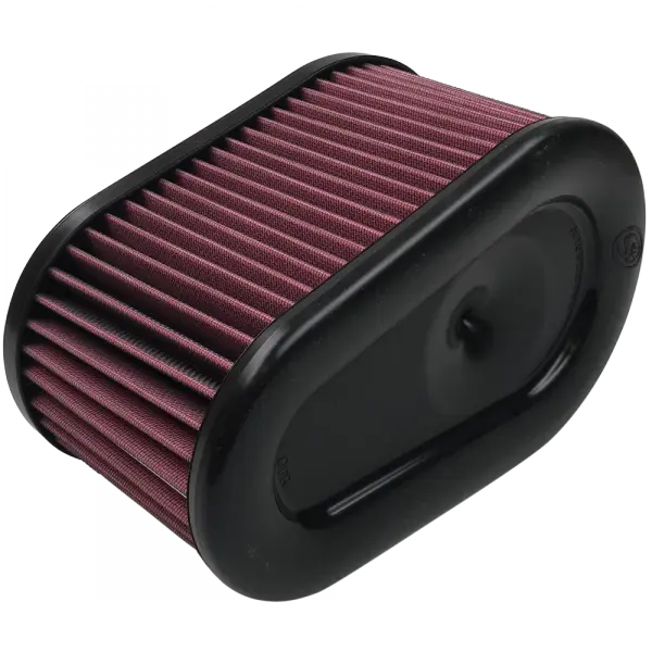 Air Filter For Intake Kits 75-5086,75-5088,75-5089 Oiled Cotton Cleanable Red S and B view 2