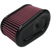 Air Filter For Intake Kits 75-5086,75-5088,75-5089 Oiled Cotton Cleanable Red S and B view 2