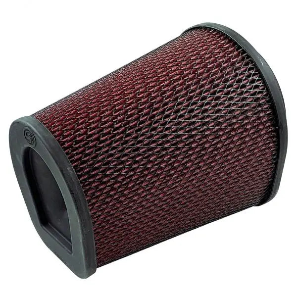 Air Filter For Intake Kits 75-6000,75-6001 Oiled Cotton Cleanable Red S and B view 1