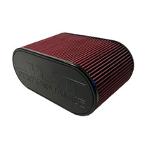 S & B Air Filter 4x12 Inch Oval with Hole Red Oil  view 1