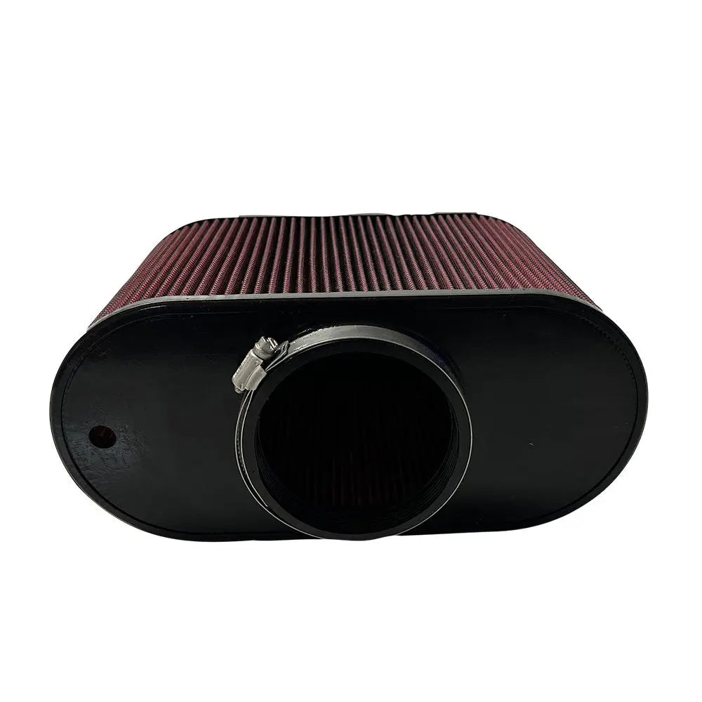 S & B Air Filter 4x12 Inch Oval with Hole Red Oil  view 4