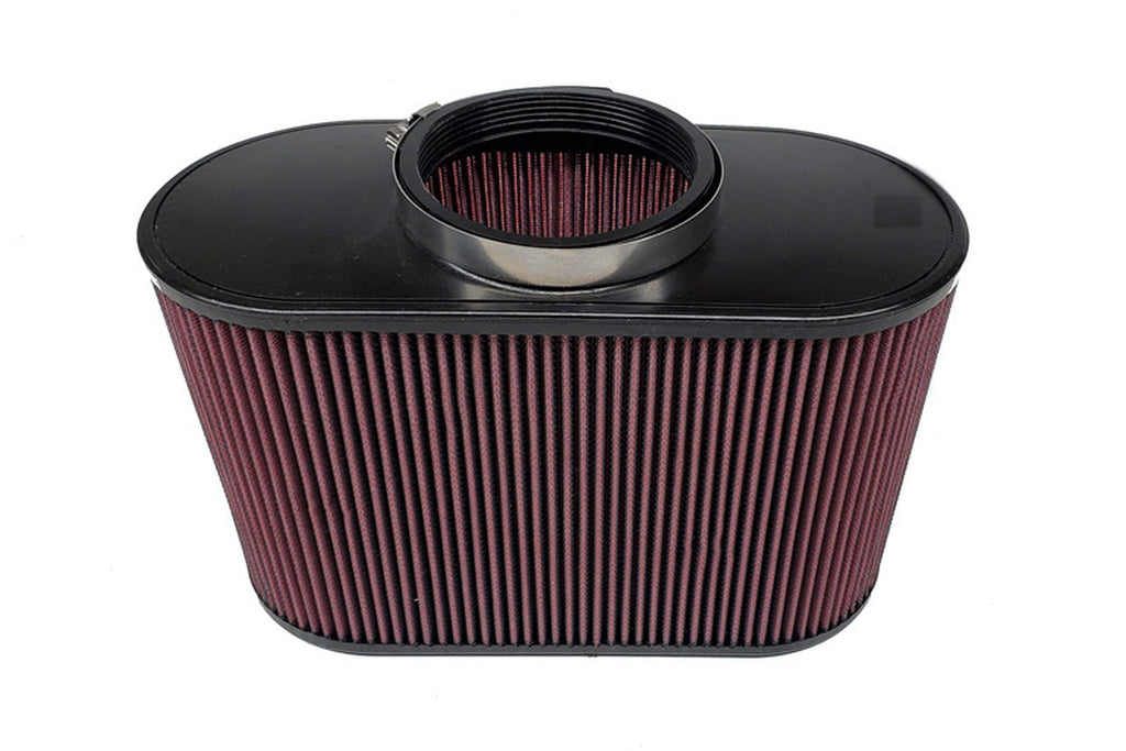 JLT Intake Replacement Filter 4 Inch x 12 Inch Oval (No Hole) S and B view 1