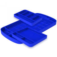 Tool Tray Silicone 3 Piece Set Color Blue S and B view 1