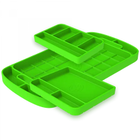 Tool Tray Silicone 3 Piece Set Color Lime Green S and B view 1
