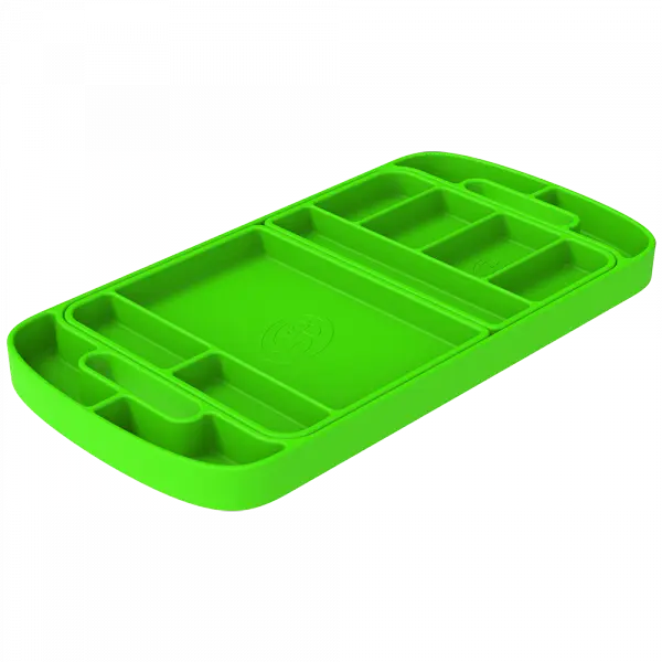 Tool Tray Silicone 3 Piece Set Color Lime Green S and B view 2